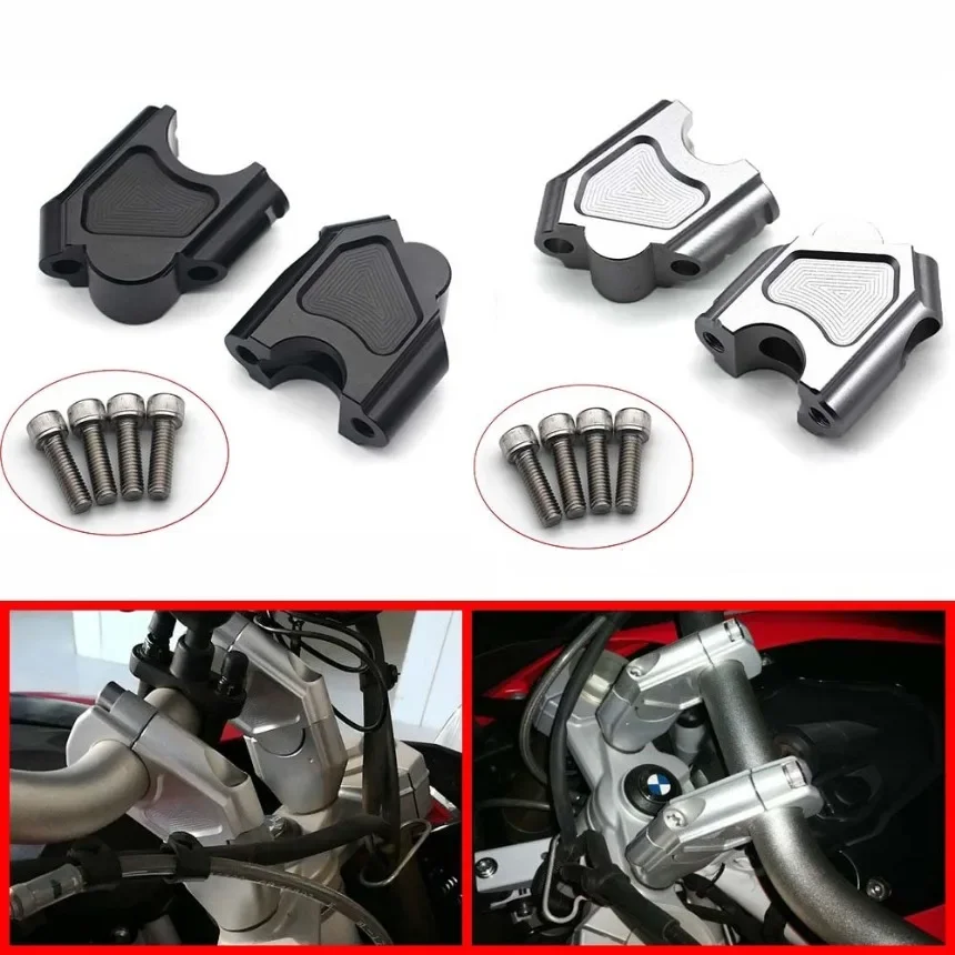 1 Pair Motorcycle Handlebar Clamp Riser Raiser High Extender Mount Kit Accessories Fit for BMW F700GS 2013-2017 F650GS 2008-2017