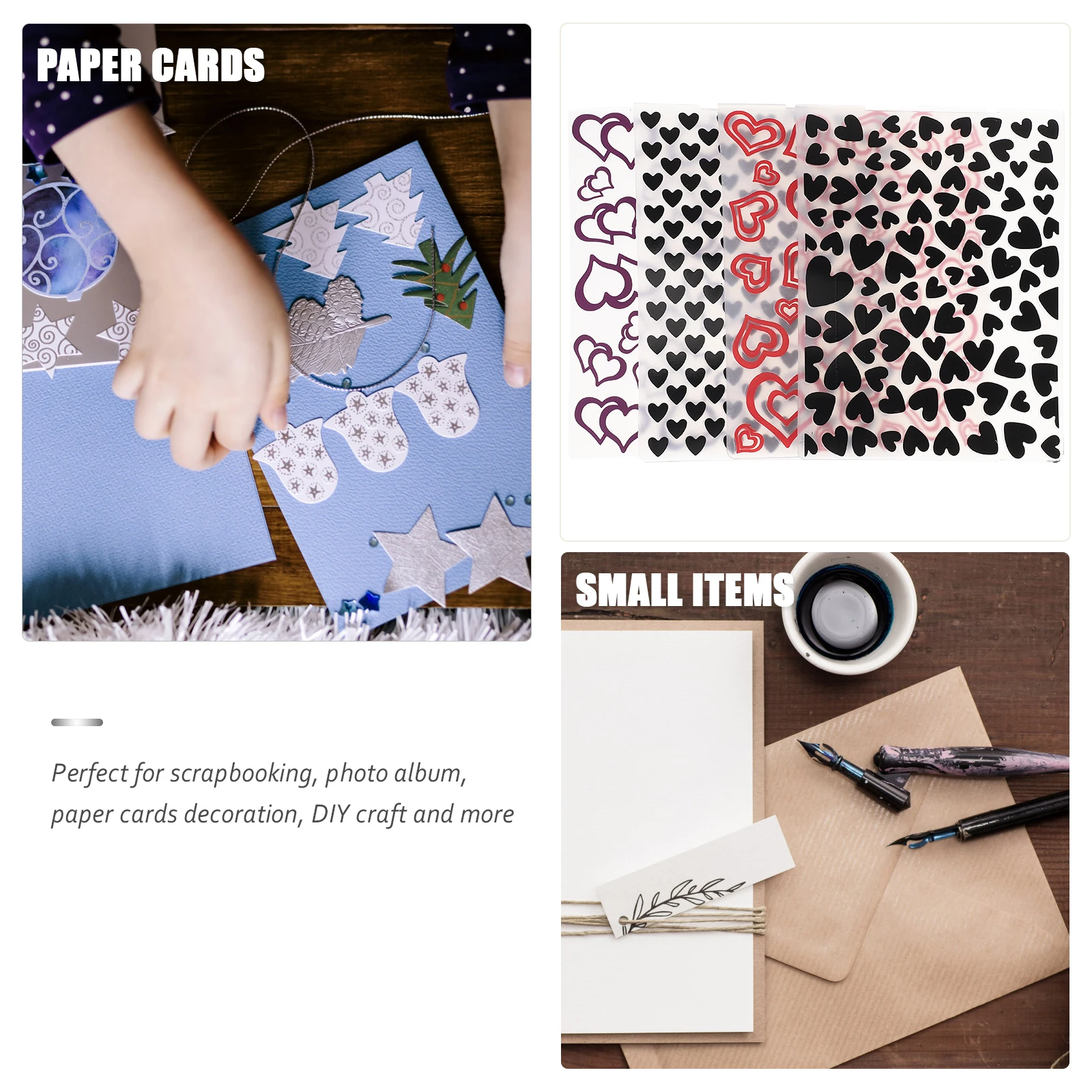 

4 Pcs Embossing Template Folders Bulk Stamp Card Making Craft Plastic Stencils Crafts DIY Scrapbook
