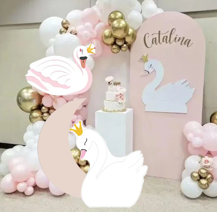 18/24/36inch Baby Shower Party Cardboard Swan Stork Carrying Baby Cutouts Party DIY Decor Birthday Party Baby Shower Backdrop