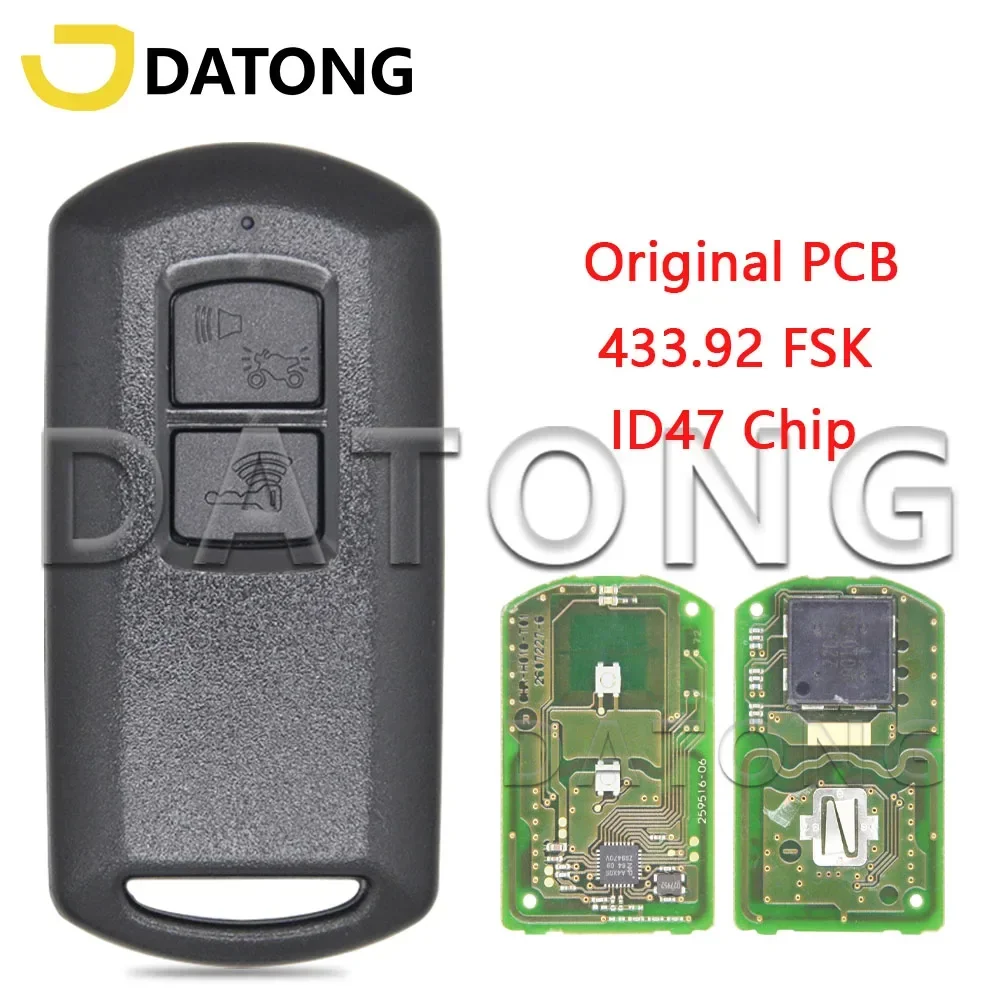 

Ключ управления мотоциклом Datong World для Honda K1F K2F K12 K59 K66 универсальная оригинальная печатная плата ID47 чип 433 МГц смарт-карта