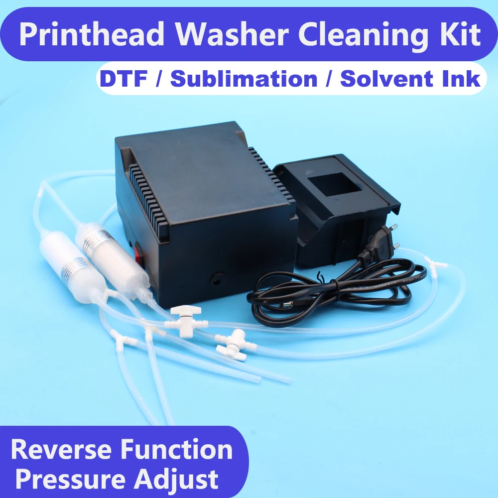 Clogged Solvent DTF Ink Printhead Unclog Impluse Suck Cleaning Machine For Epson DX6 DX7 L1800 L805 1390 P6000 Print Head Washer