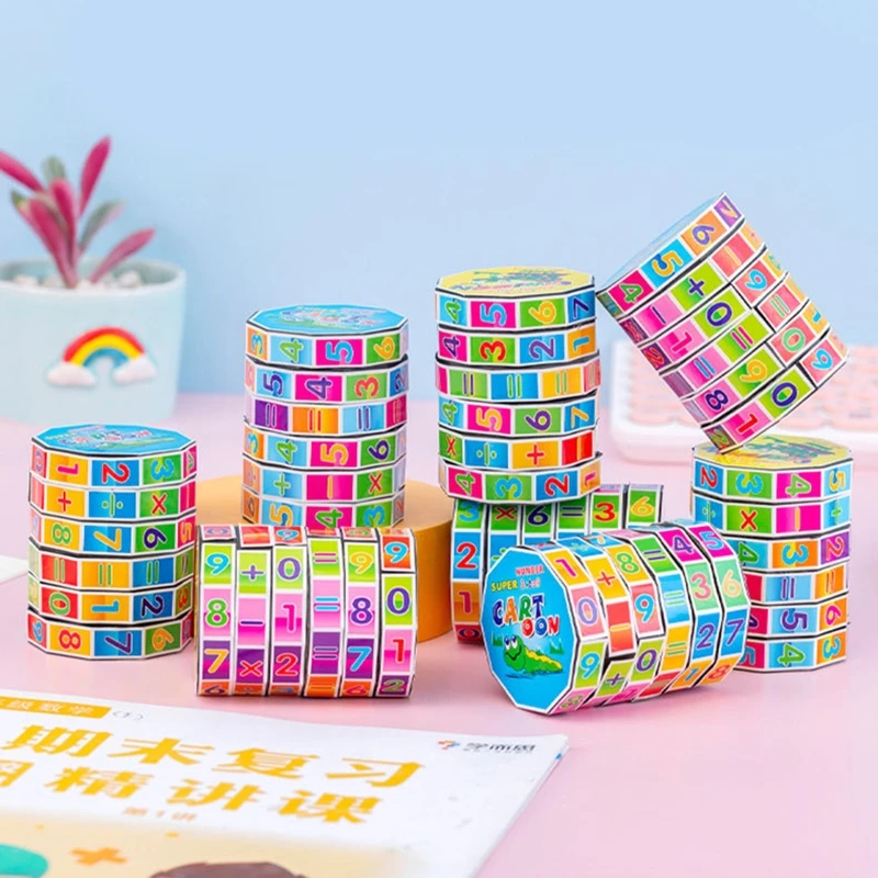 Y1UB Pocket Math Cube Learning Kid Birthday Gift for Ideal for Home P