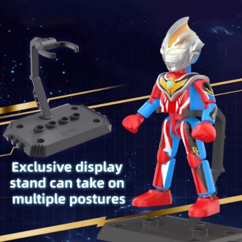 BLOKEES Blocos de Construção Ultraman Sparkling Edition Vol.12 Ultraman Blazar Ultraman Gaia Montado Modelo Móvel Pingente Brinquedo