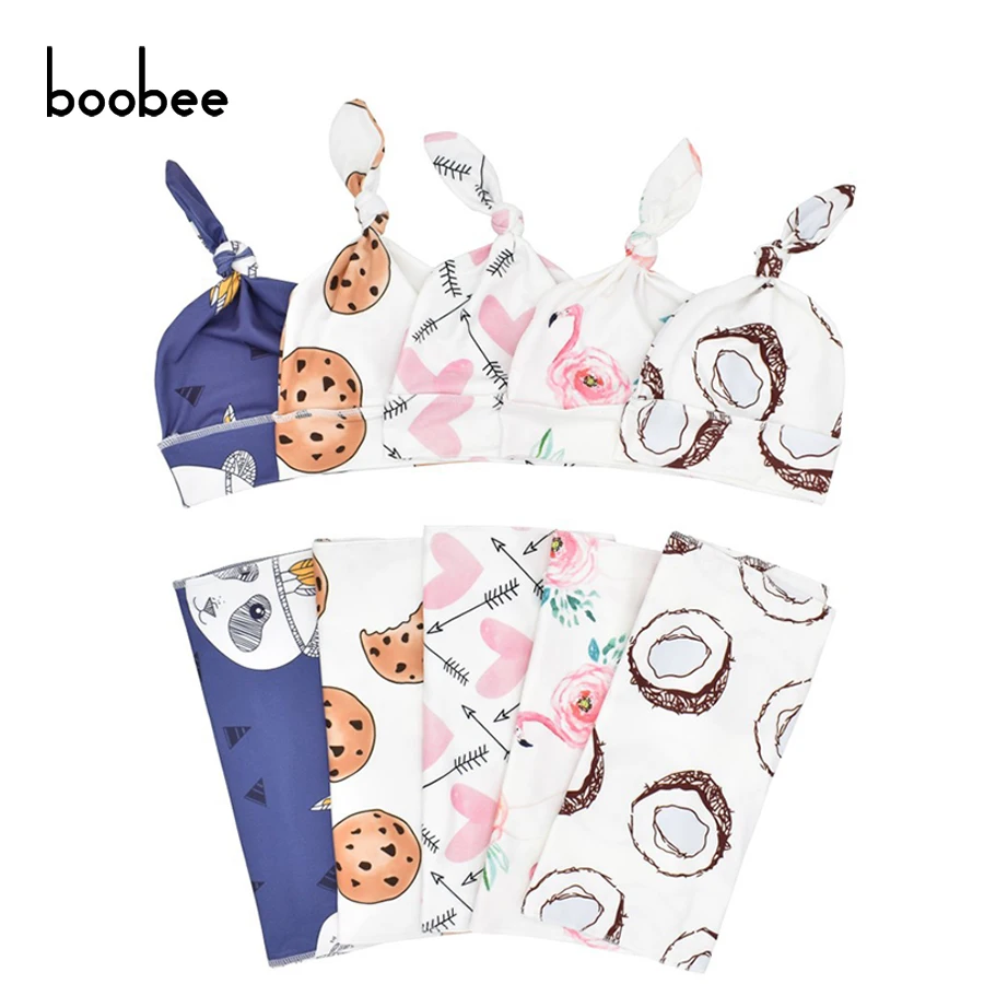2-Piece Baby Swaddle Set - with Hat, Baby Sleeping Bag, Baby Anti-Jump Swaddle - Washable, Super Soft Elastic Baby Cocoon Sleeping Bag and Fetal Cap Set, Perfect Baby Shower Gift for Babies.