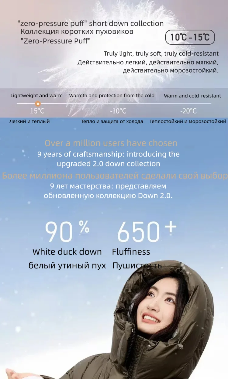 SENTUBILA Women's Winter Down Jacket 90% White Duck Down Puffy Puffer 2026 Winter Petite Bubble Coat Warm Outerwear W54YC1771X