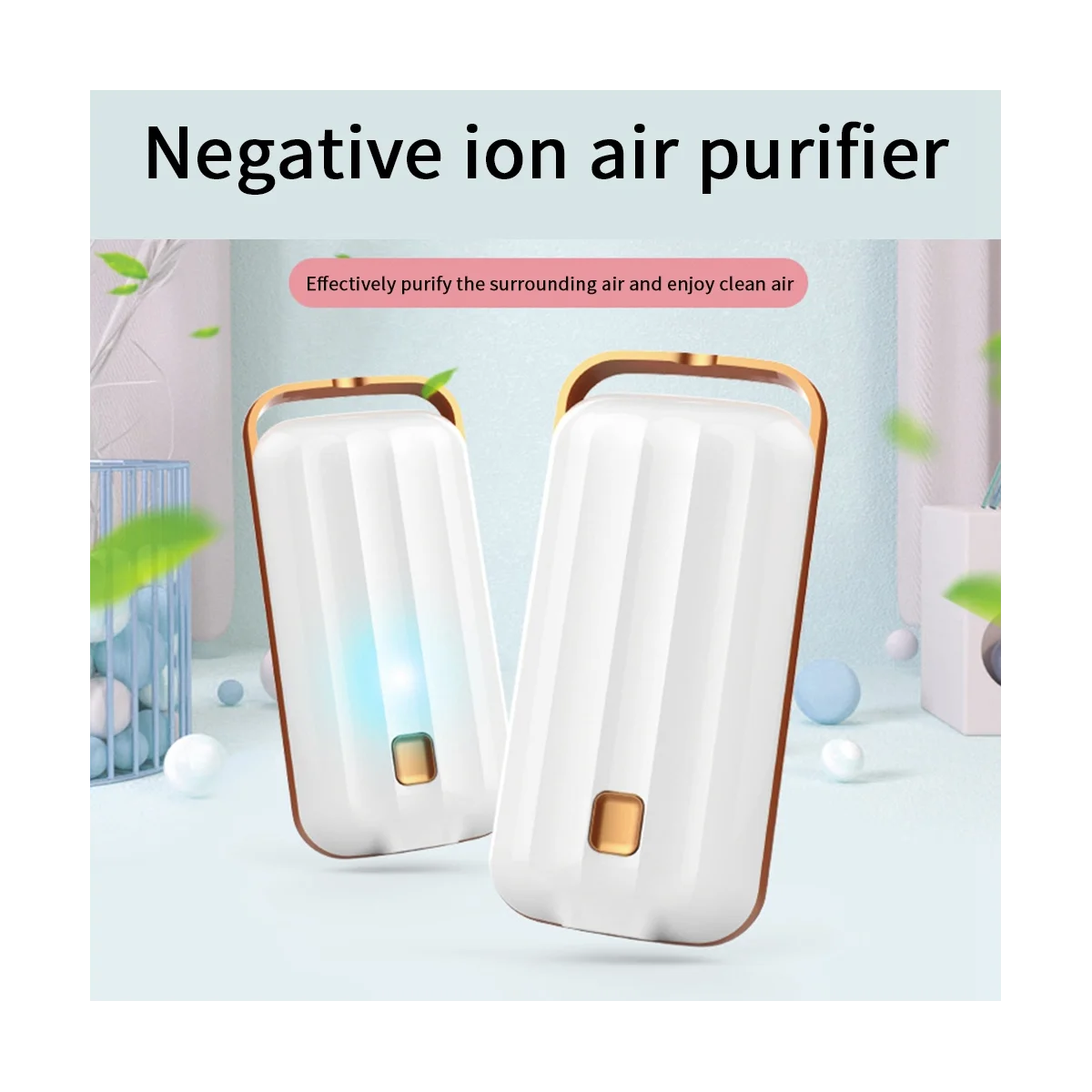 Mini purificatore d'aria personale portatile eliminatore di odori con collana purificatore d'aria ricaricabile a ioni negativi