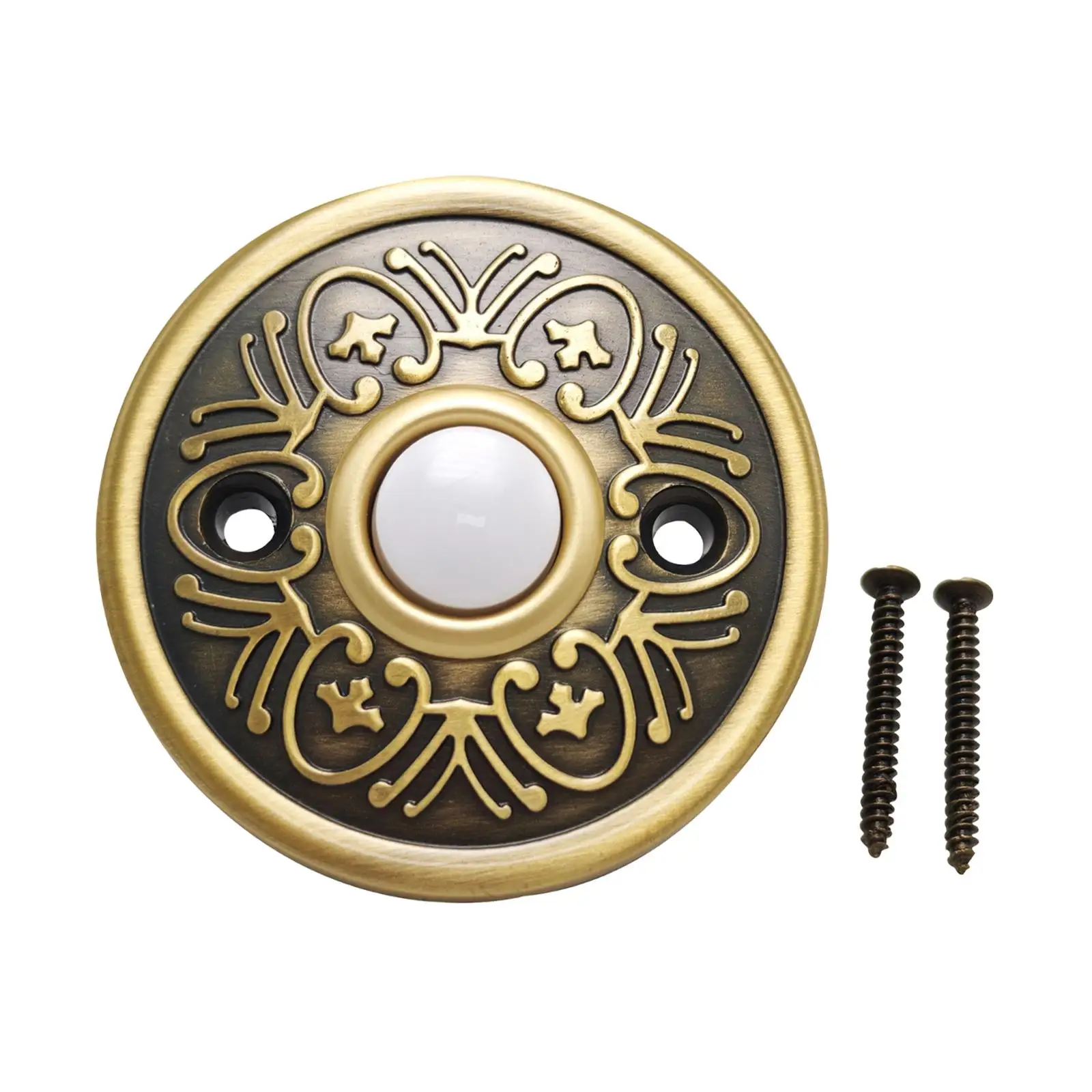 Door Opener Button with LED Light for Front Door Durable Metal Easy Wiring