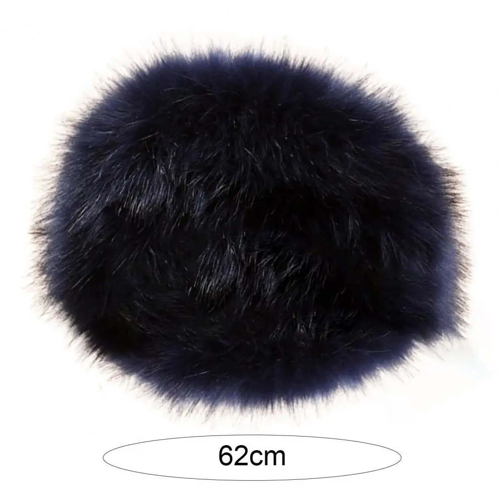 Winter Thick Fox Hair Circle Russian Hat Fluffy Headband Female Fur Headband Furry Headband Wide Headdress Ski Hat Accessories