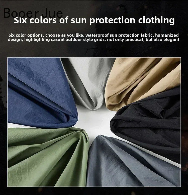 Herren UPF 50+ Sonnenschutzjacke - Leichte Windjacke mit Stehkragen, Atmungsaktiv & Packbar für Wandern, Laufen und Reisen – Detail 11
