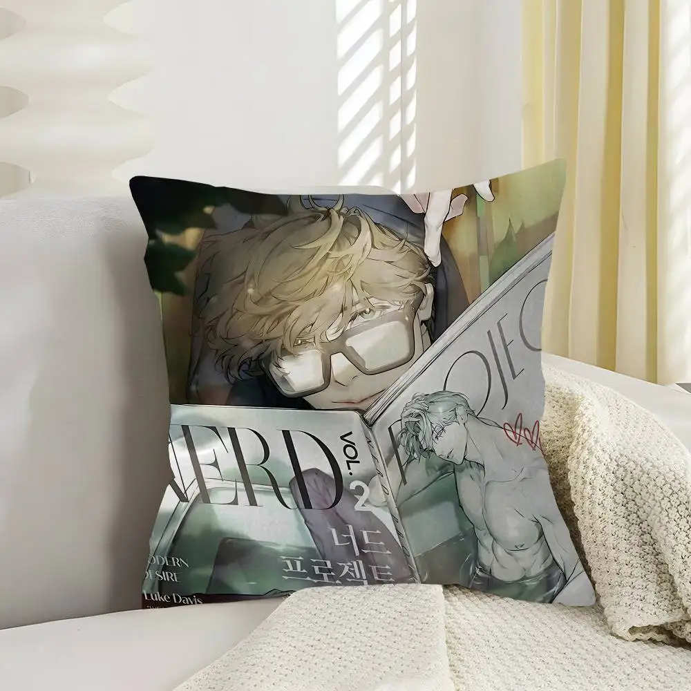 Nerd Project Bl أنيمي غرزة محظوظ التنين وسادة غطاء أريكة غطاء الوسادة غرفة المنزل الديكور الأطفال هدية