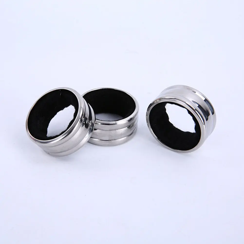 4Pcs Food Grade Stainless Steel Wine Ring Drip Collar with Washable Sponge Insert for Bottles Bars Hotels Restaurants Durability