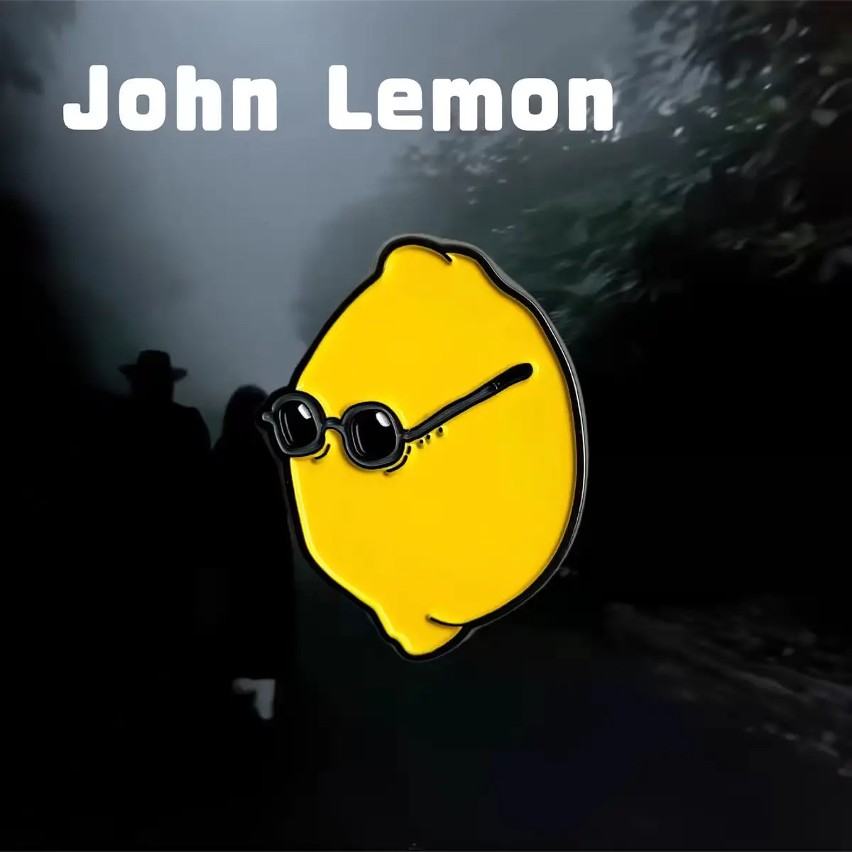 

John Lemon the Beatles rock-and-roll badge brooch