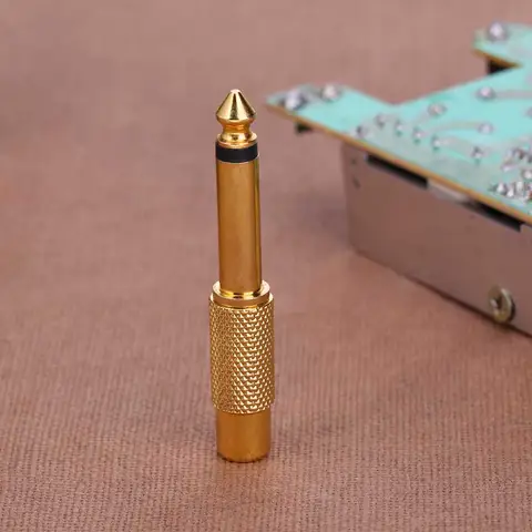 6.35mmオス-3.5mmメスオーディオコネクタ低信号損失6.35mmオス-RCAメスオーディオアダプタコネクタ