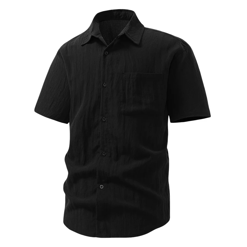 Yamamoto Style Japanese Mens Linen Shirt 2026 Summer Pocket Designer Solid Color Youth Western Shirts Man Vintage Streetwear