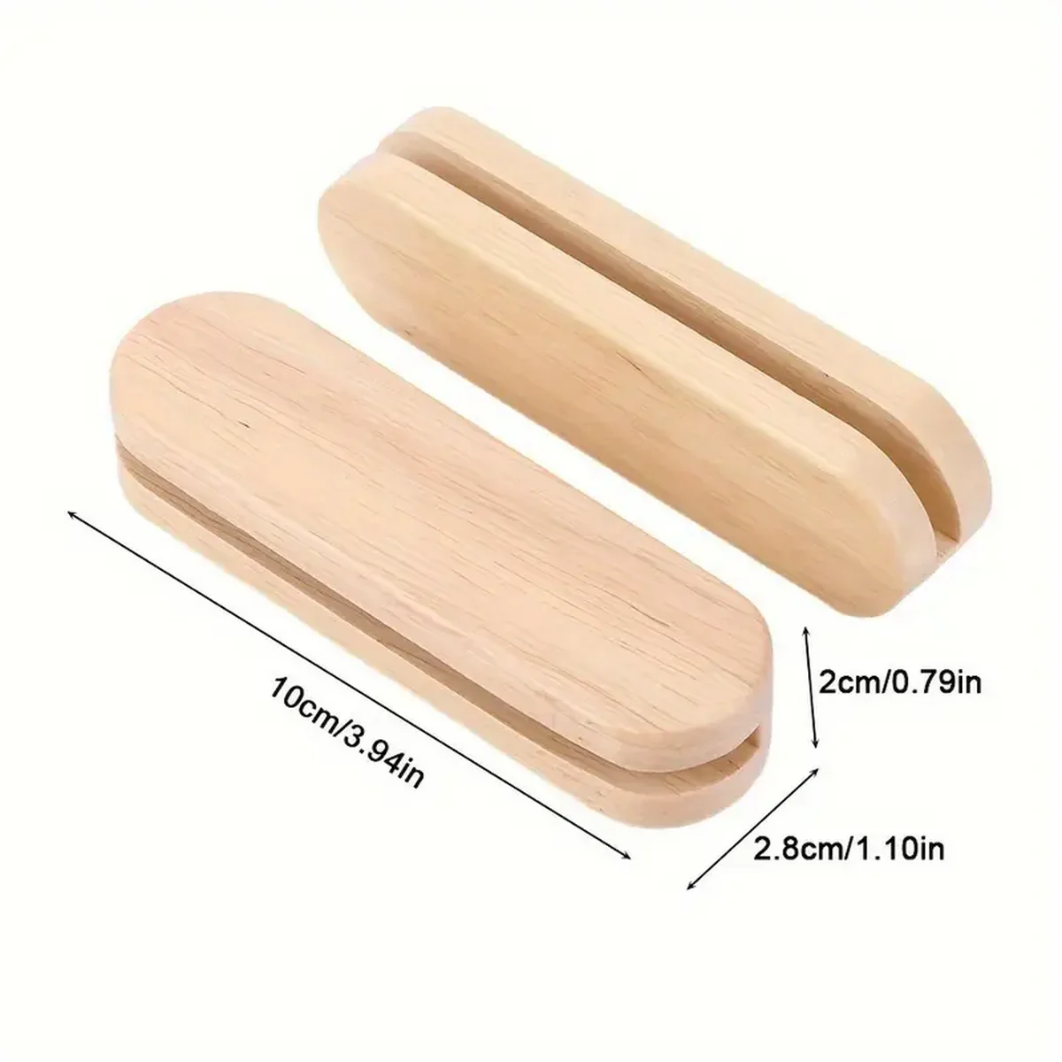 2pcs/Set Solid Wood Flat-Bottom Pot with Insulation Handles Anti-Burn Portable Baking Pan Handle for Outdoor Cookware Wok