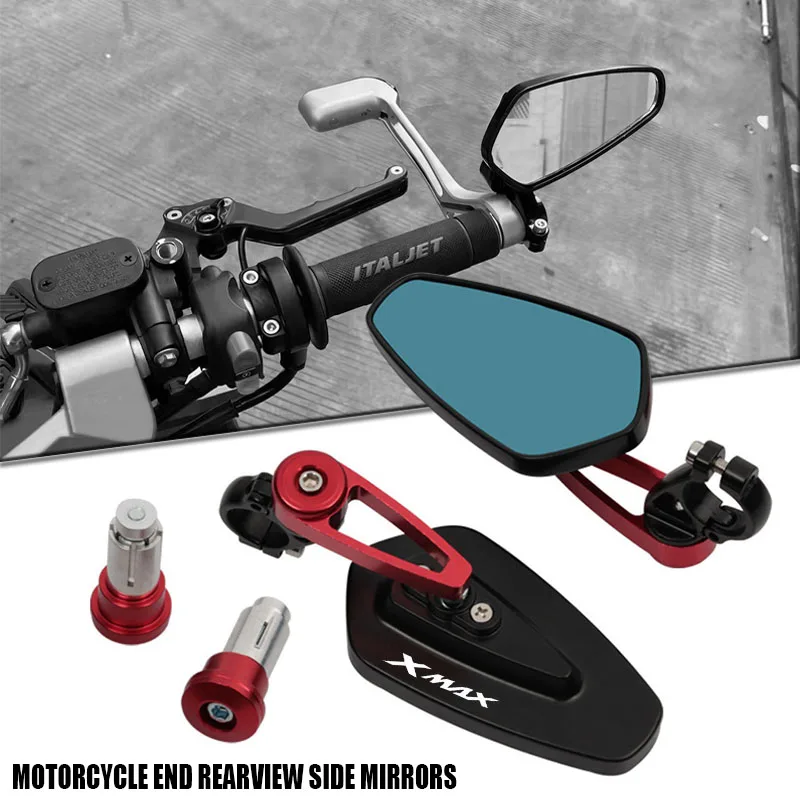 

Motorcycle 22mm 7/8"Aluminum Alloy Handle Bar Grips End Rearview Side Mirrors Fit For XMAX250 XMAX 300 X-MAX 250 125 400