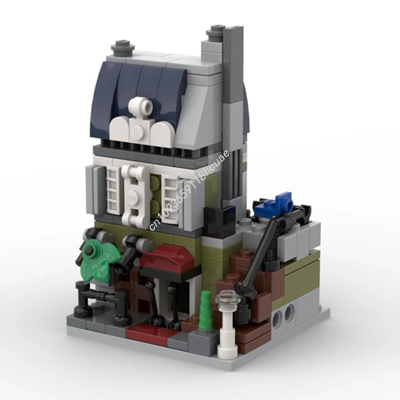 224pcs MOC Parisian Restaurant Mini Moduolar Modular Buildings Building Blocks Christmas asy-to-Start Beginner Friendly Gift