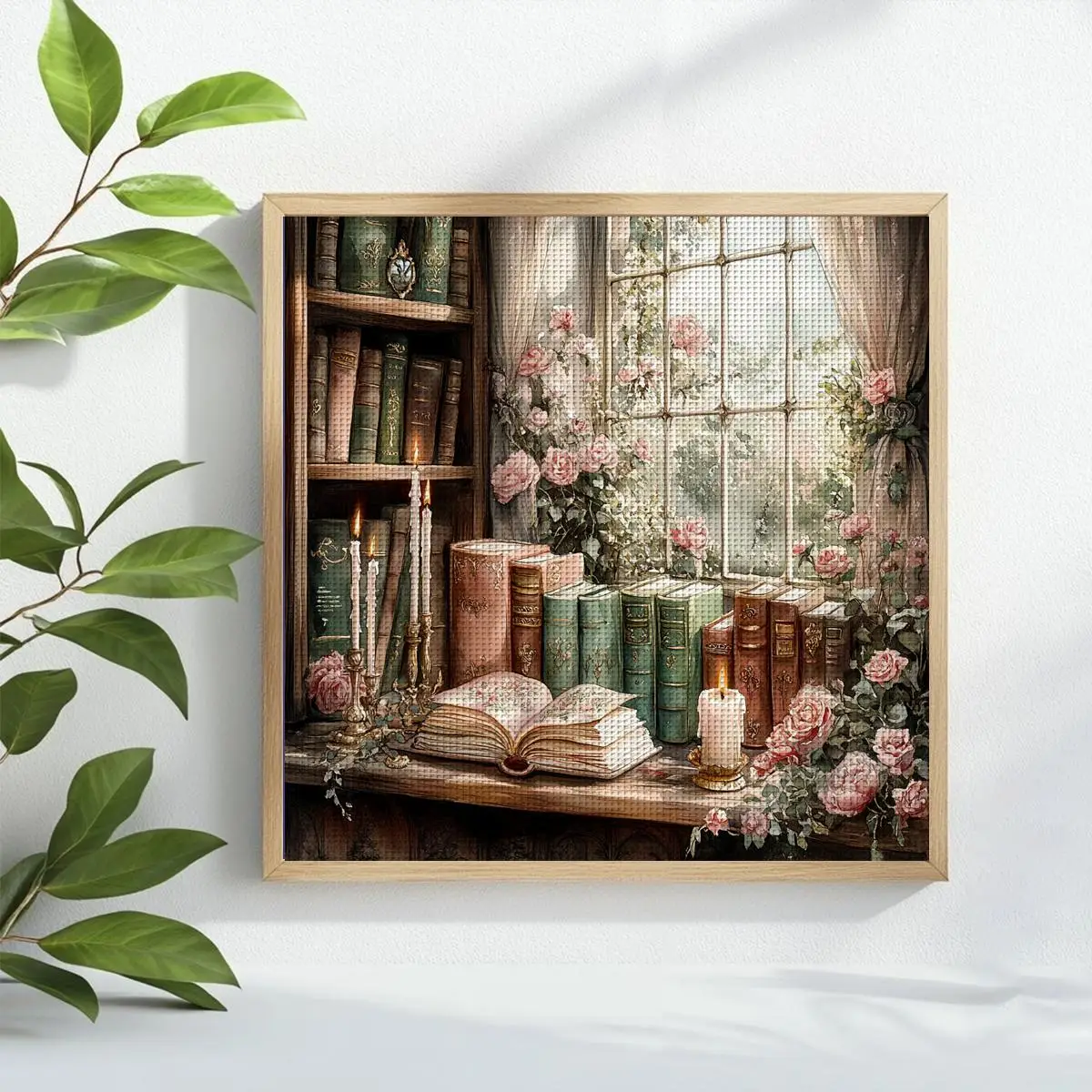 1pc 40X40CM/15.74inch The princess's study Stamped Cross Stitch Kit DIY Kit 11/14/16CT DIY Embroidered Set DIY Cross-Stitch Set