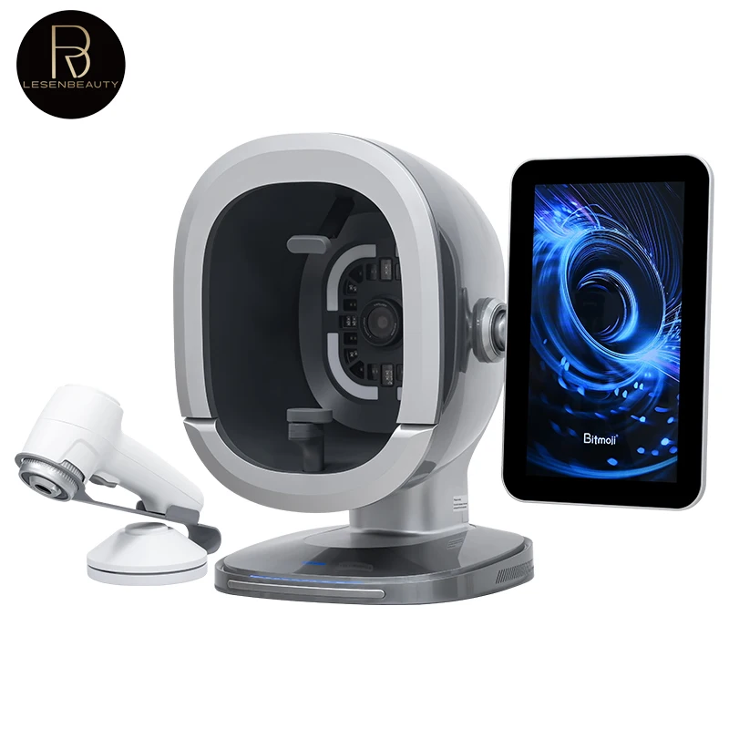 Analizador de piel 3D, máquina Facial, 19 indicadores precisos, sistema de predicción inteligente, analizador AI ultraclear de 36 megapíxeles