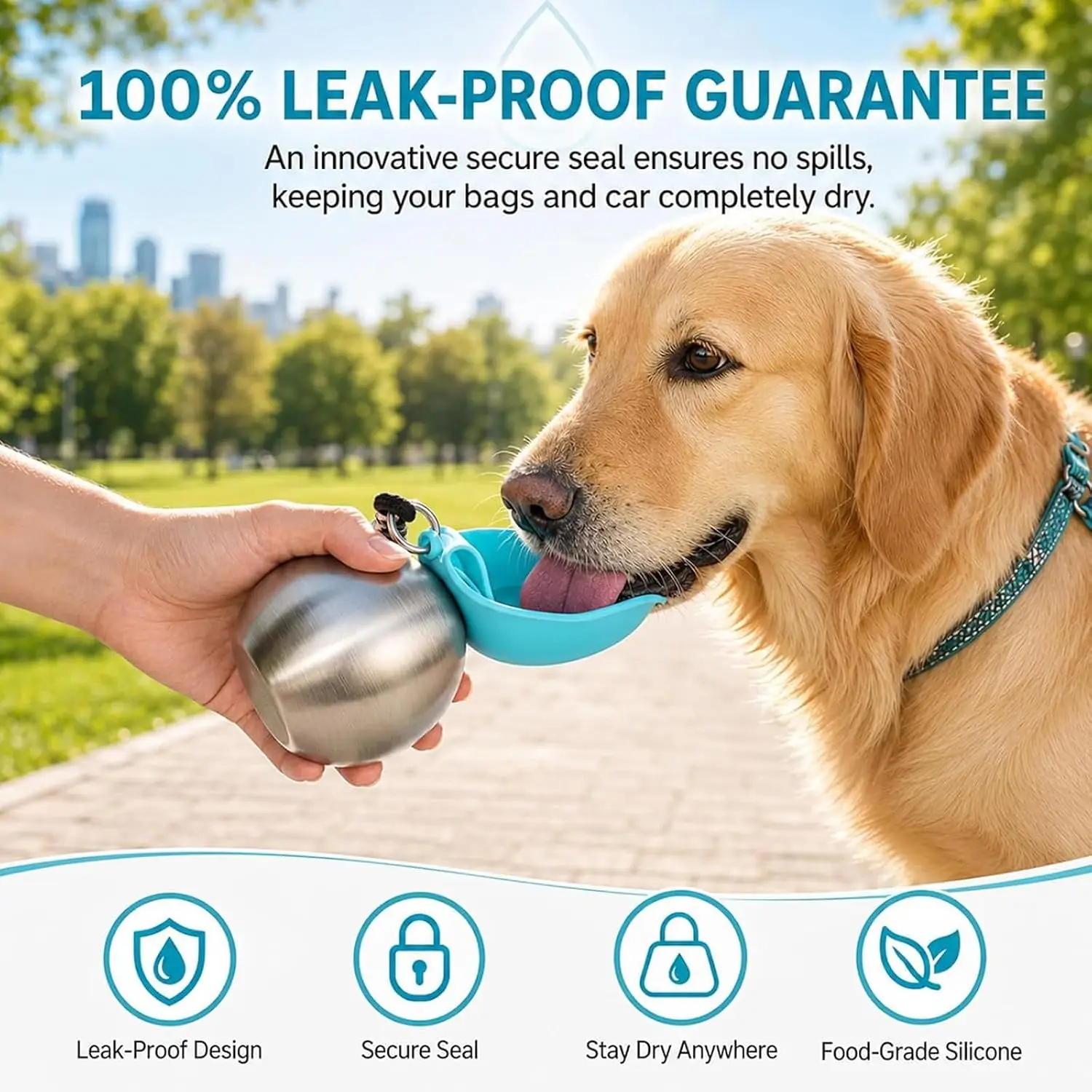 Portable Dog Water Bottle For Small Large Dogs Cat Outdoor Leakproof Walking Drinking Bowls Chihuahua French Bulldog Supplies view 5