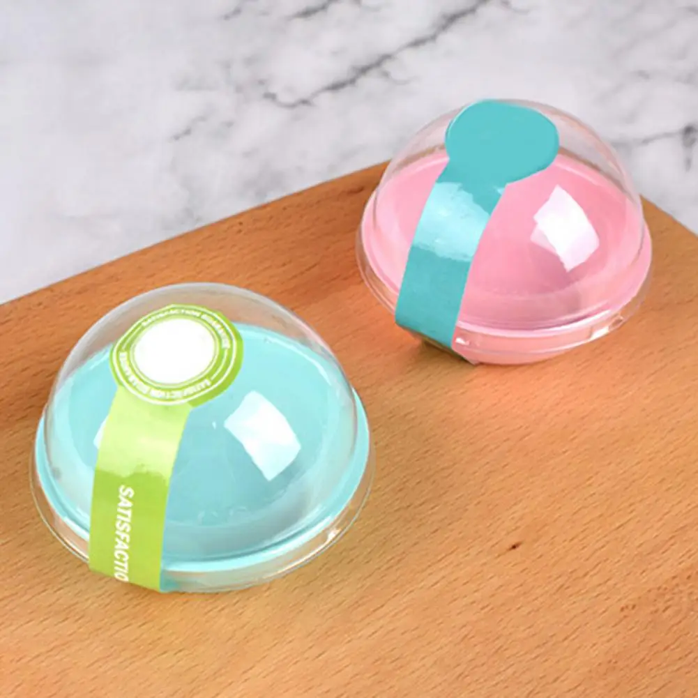 50Pcs Round Plastic Cake Box Disposable Saving Space Kids Favor Muffin Cupcake Egg-Yolk Puff Container Baking Packing Box