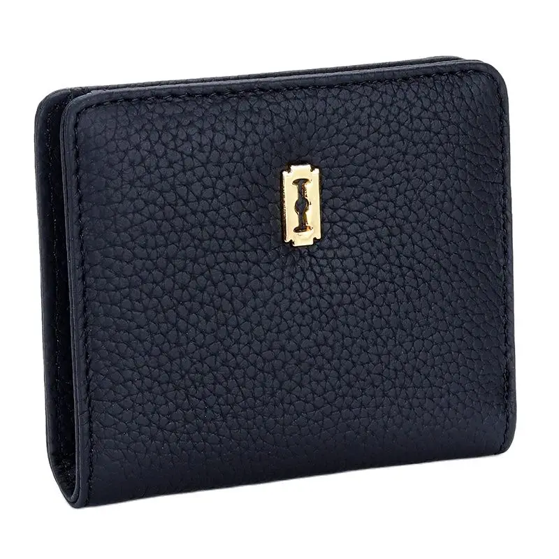 Coin Purse Genuine Cow Leather Short Wallet Women's Purses Versatile Small Wallets Multiple Card Slots Card Holder Slim Wallet