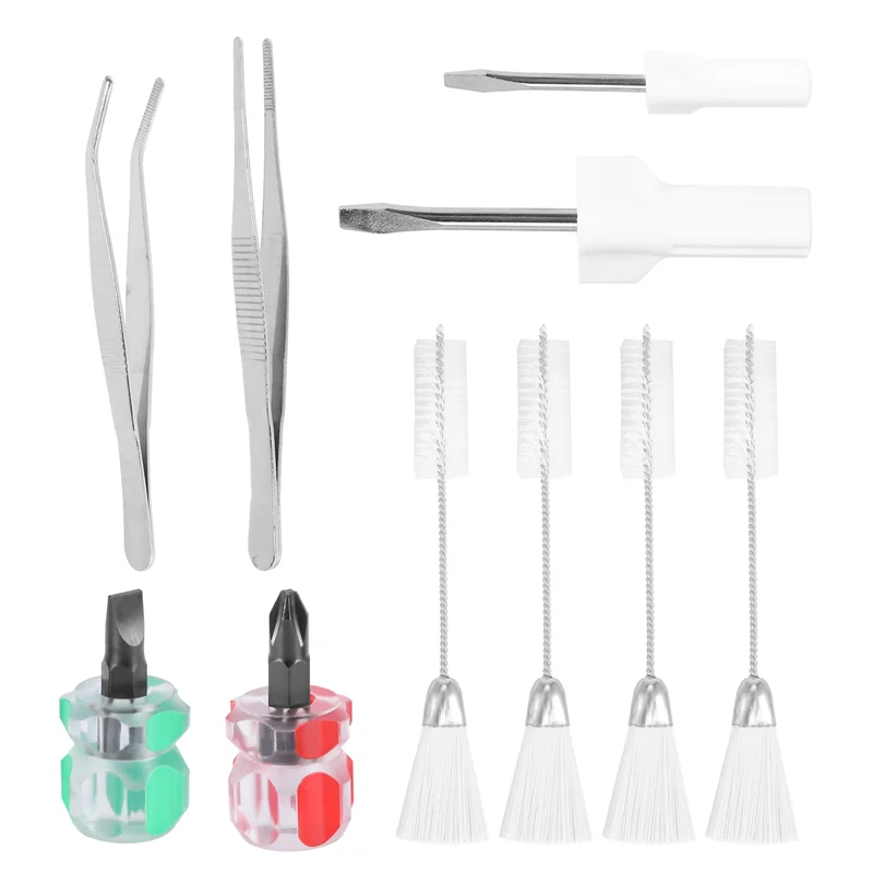 

AB15-10Pcs Sewing Machine Cleaning Kit, Short Screwdriver, Flathead Cross Head Screwdrivers Sewing Machine Repair Tool