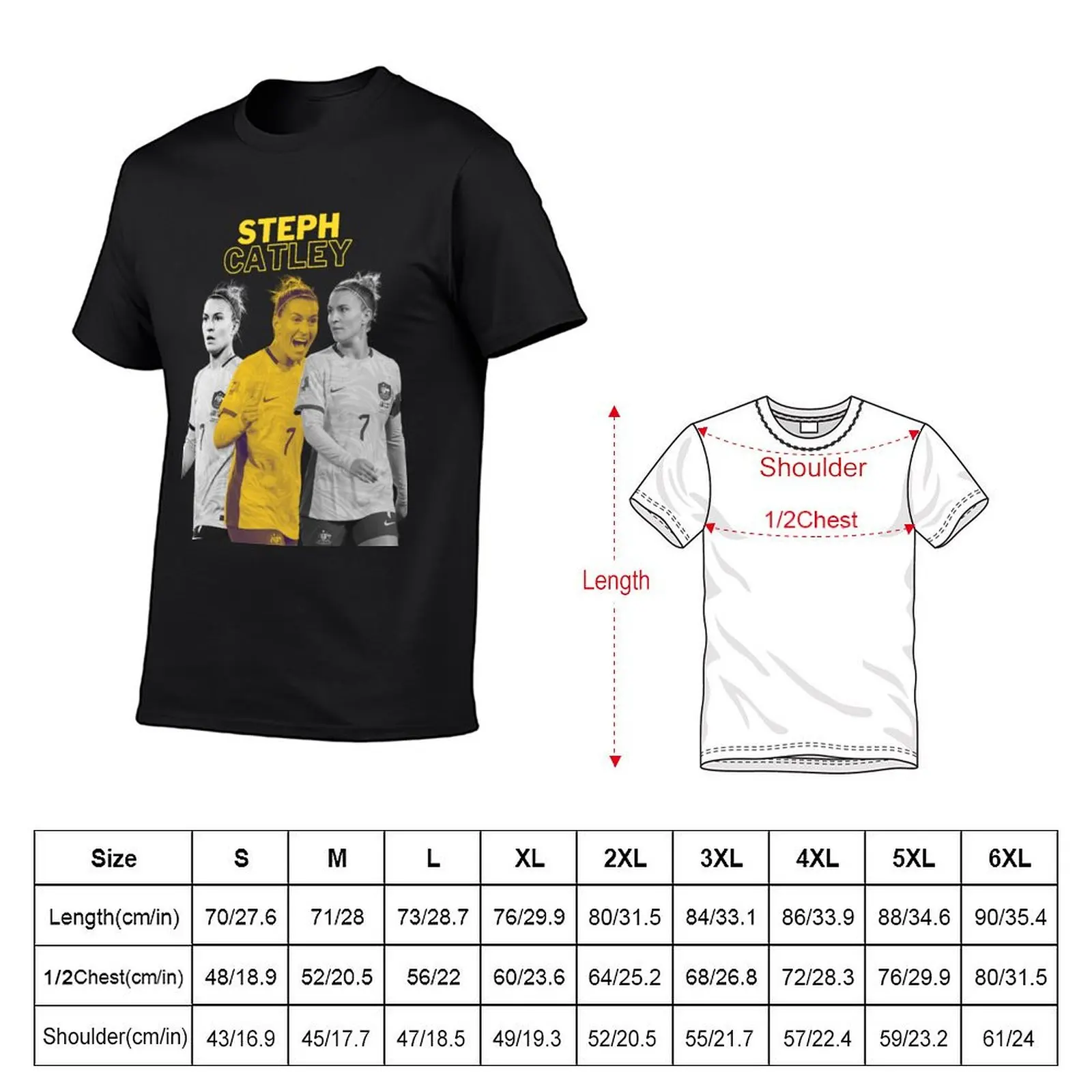 Steph Catley - Matildas T-Shirt summer tops graphic t shirt vintage new edition Men's clothing