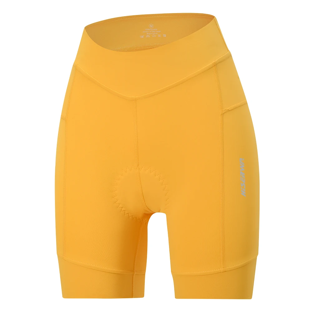 HISERWA Vrouwen Fietsbroek Zomer Ademende Fiets Onderbroek 6 Uur Schokbestendig Gewatteerde Korte MTB Road Fiets Lycra Panty