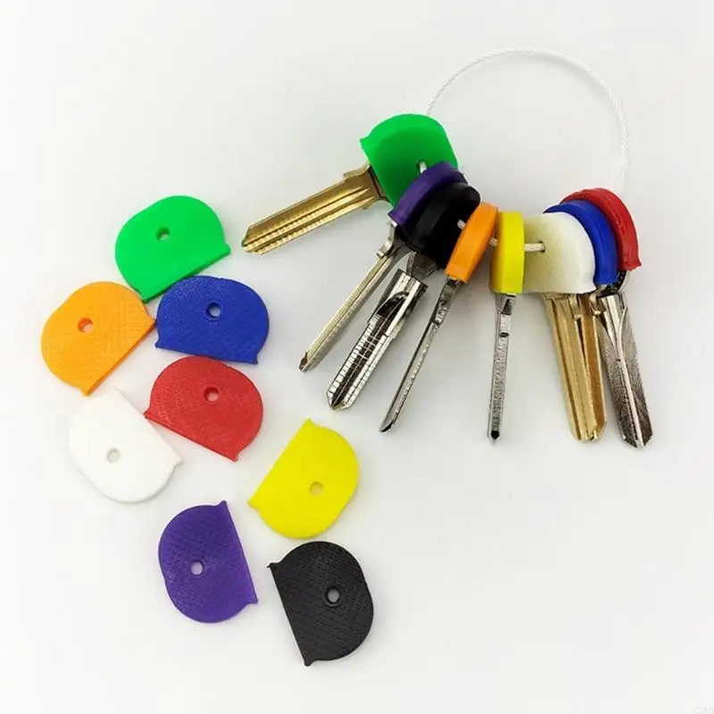 G7NB 1pc/10pcs Randomly Colored Key Accessories Easily Identify Your Keys with Elastic Covers