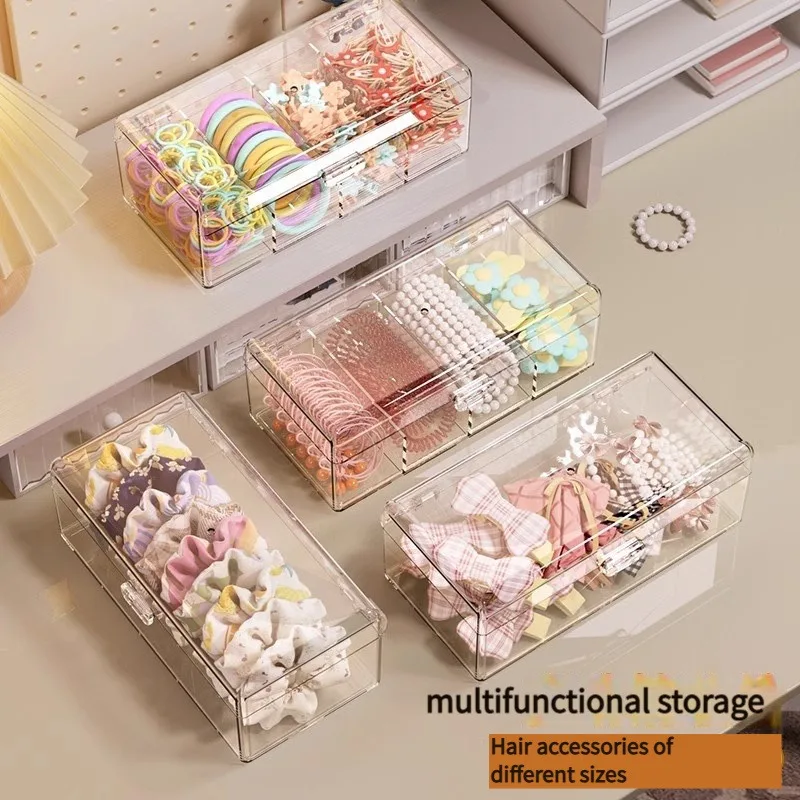 1 قطعة صندوق تخزين عقال من الأكريليك الشفاف إكسسوارات الشعر منظم ربطة الشعر لعصابة الرأس صندوق تخزين مجوهرات التجميل #6