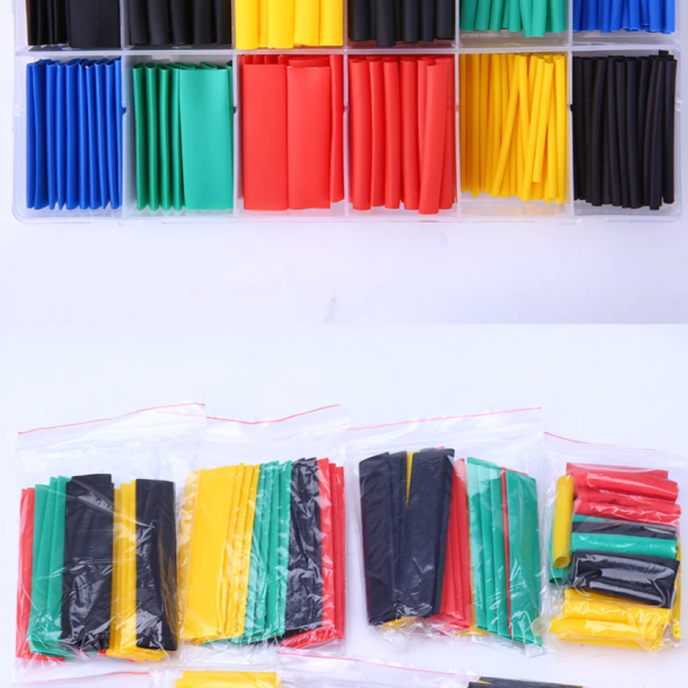 Electrical Insulation Heat Shrink Tubing Kit Wire Cable Wrap Sleeve Protection Connector Polyolefin Assorted Colors Tube