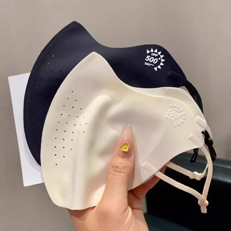 حماية زاوية العين من الحرير الجليدي قناع واقي من الشمس عالي القيمة أنثى ثلاثية الأبعاد مجسمة ظلة للأشعة فوق البنفسجية أقنعة الصيف