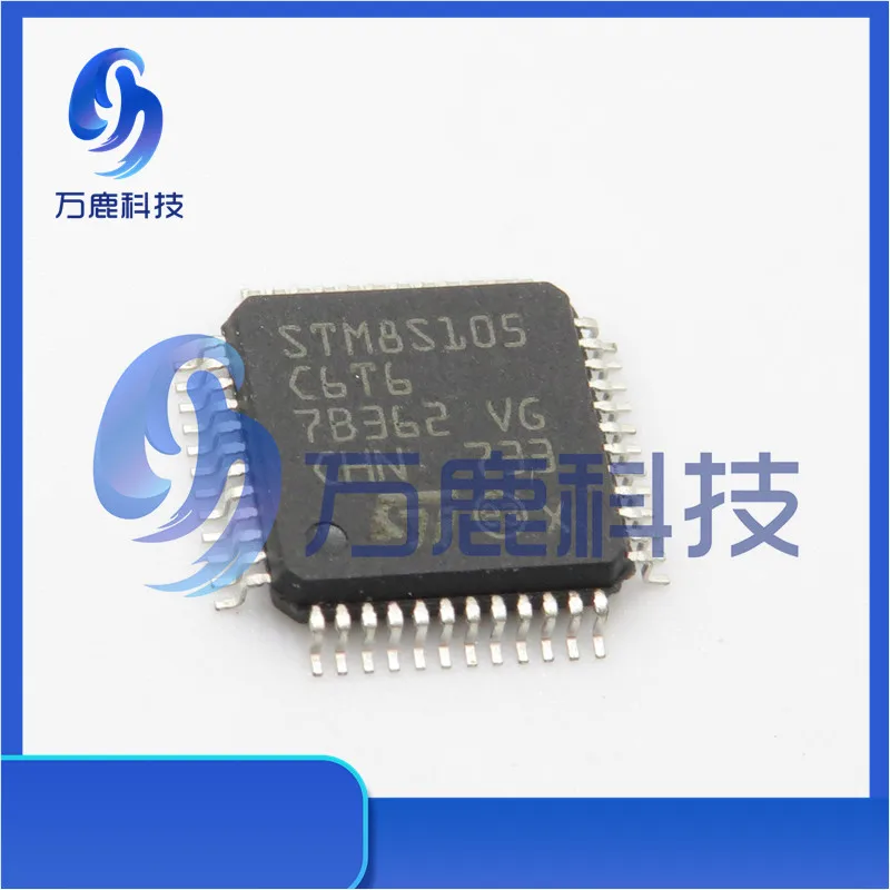 Stm8S105C6T6 Mcu 8-Bit Stm8 Cisc 32Kb Flash 3.3V/5V 48-Pin Lqfp Tray