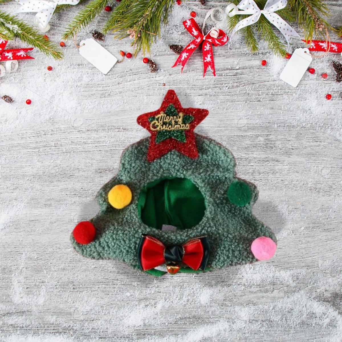 Christmas Hats For Dogs And Cats, Cute And Warm Winter Decoration Headwear Hats Dogs And Puppies Festive Christmas Tree Hats