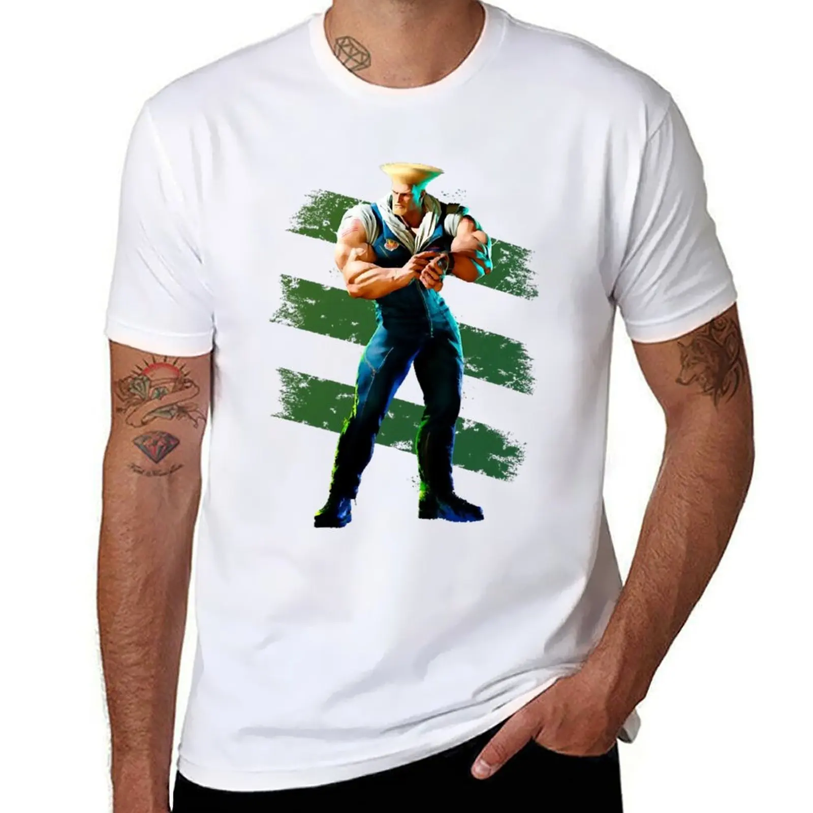 

Street Fighter 6 Guile T-Shirt t shirts for man cotton funny man t shirt heavy cotton man graphic t shirt T-shirt