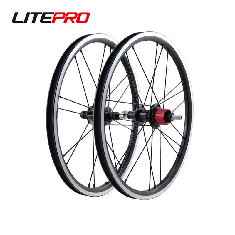 Litepro 16inch Folding Bicycle External 7 Speeds Wheelset 349 Wheel 74/112mm Hub For Brompton Bike