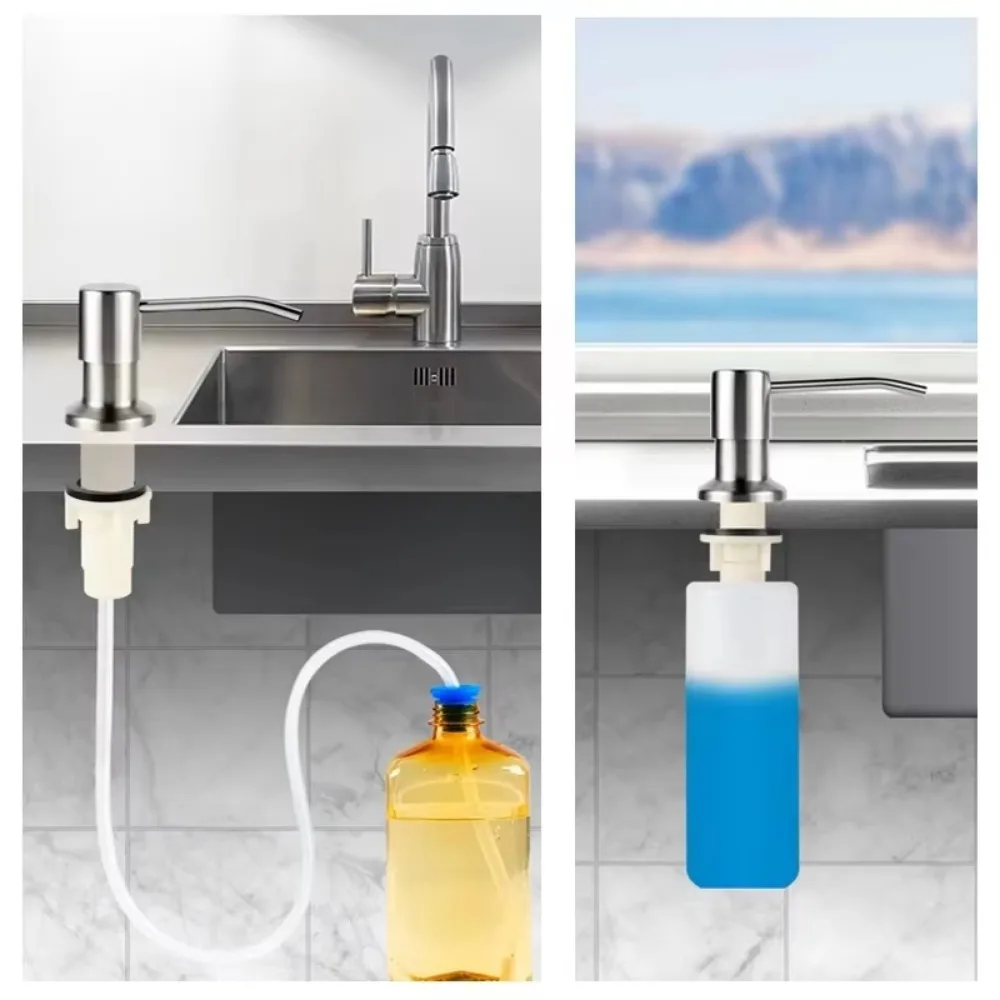 Soap Dispenser for Kitchen Sink, Kichen Sink Soap Dispenser,Extension Tube Kit, Under Sink Soap Dispenser Pump, No Need More Ref