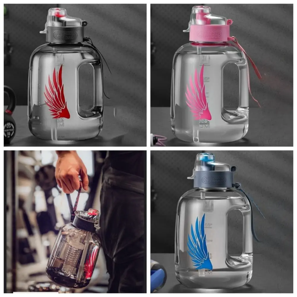 1.7L 2.7L 4L 5L Straw Water Bottle with Straw Tea Separation Sports Kettle BPA FREE Large Capacity Fitness Bucket Cycling