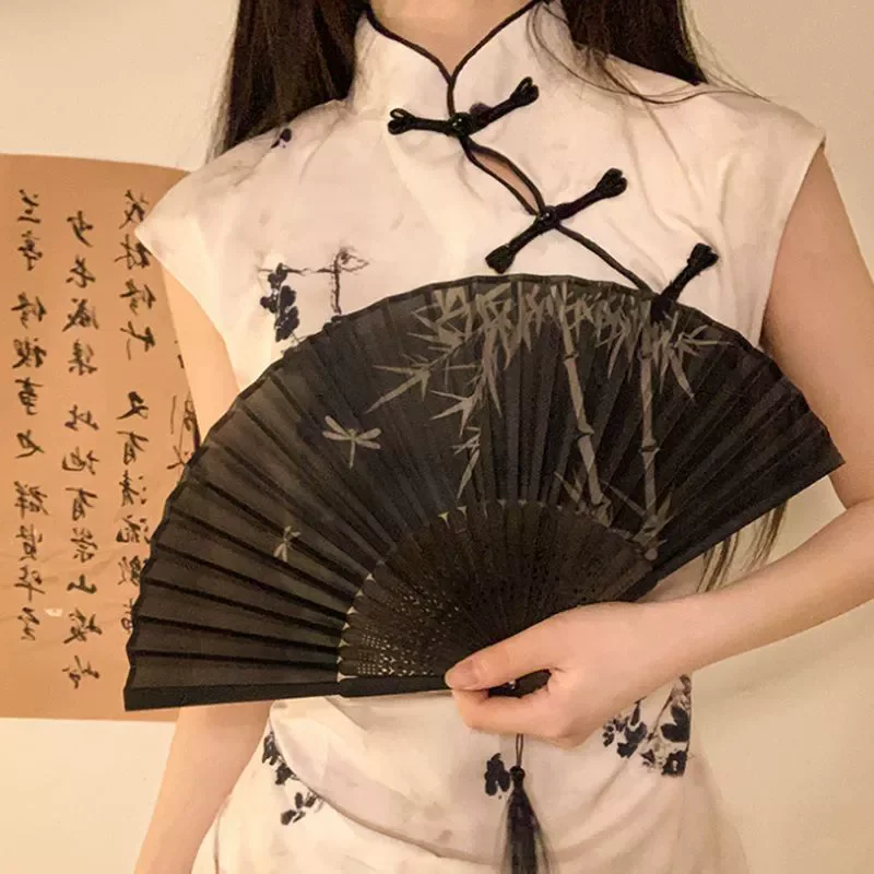 Fan Ancient Style Folding Fan Portable Folding Fan Folding Fan Chinese Style Hanfu Small Fan Wholesale Fan Durable In Sum JJ1625