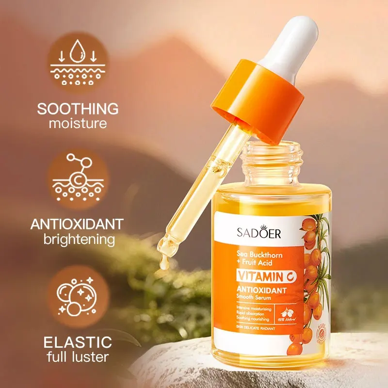 SADOER Sea Buckthom Vitamin C Antioxidant Snooth Serum Antioxidant Brightening and Moisturizing Essence