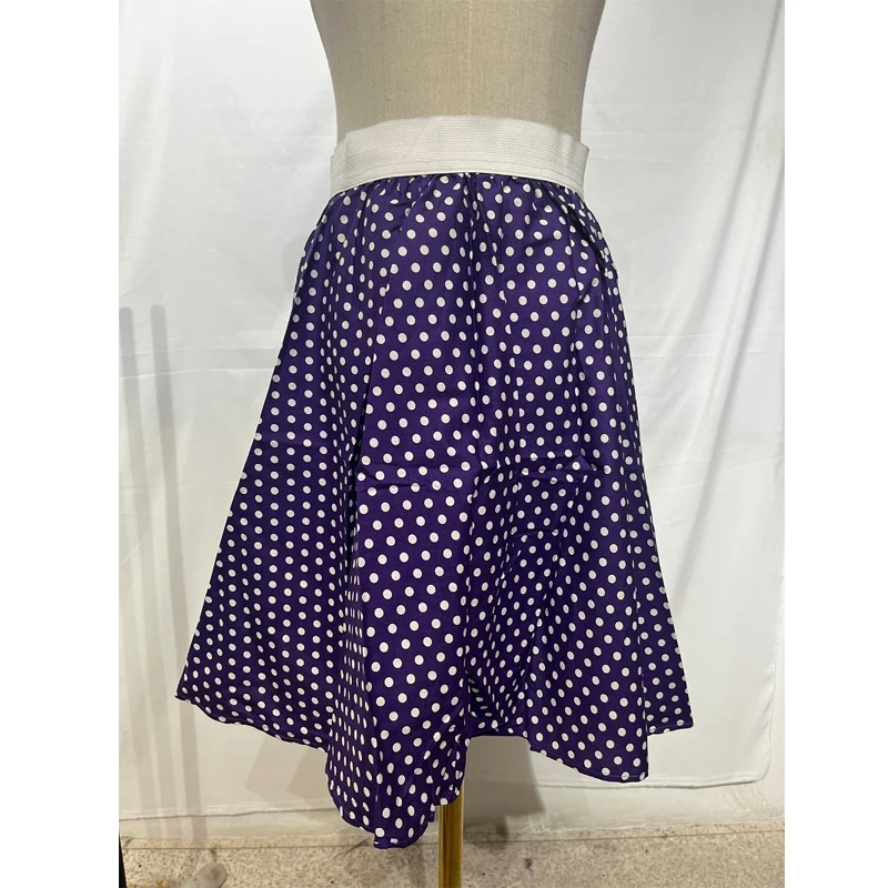 1950S 1980s Polka Dots Women's Skirt Vintage Midi Skirt High Waist Skirts