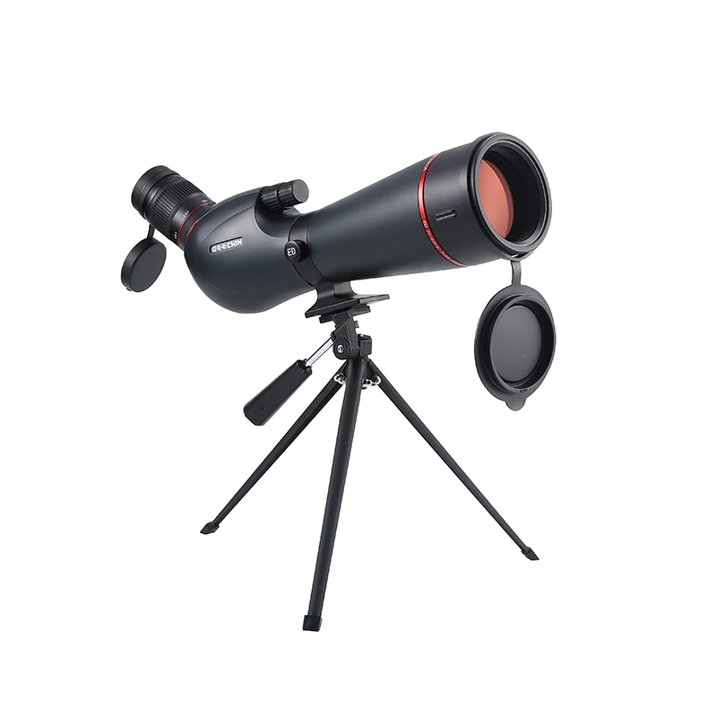 20-60X80 Telescope Astronomical Monocular Spotting Scope Suppliers Bak4 Optical Angled Spotting Scope Smooth for bird watching