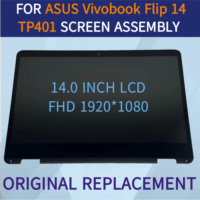 

ДЛЯ ASUS Vivobook Flip 14 TP401 TP401CA TP401C TP401M TP401 14,0 ДЮЙМОВ FHD ЖК-дисплей в сборе, сенсорный цифровой дисплей