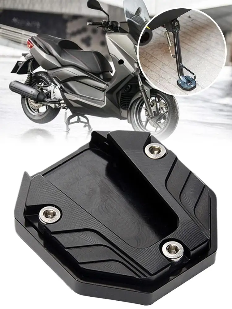 AliExpress NONE 1pcs Aluminum Alloy Motorcycle Bike Kickstand Extender Foot Side Stand Extension Foot Pad Support Plate Motorbike Accessories