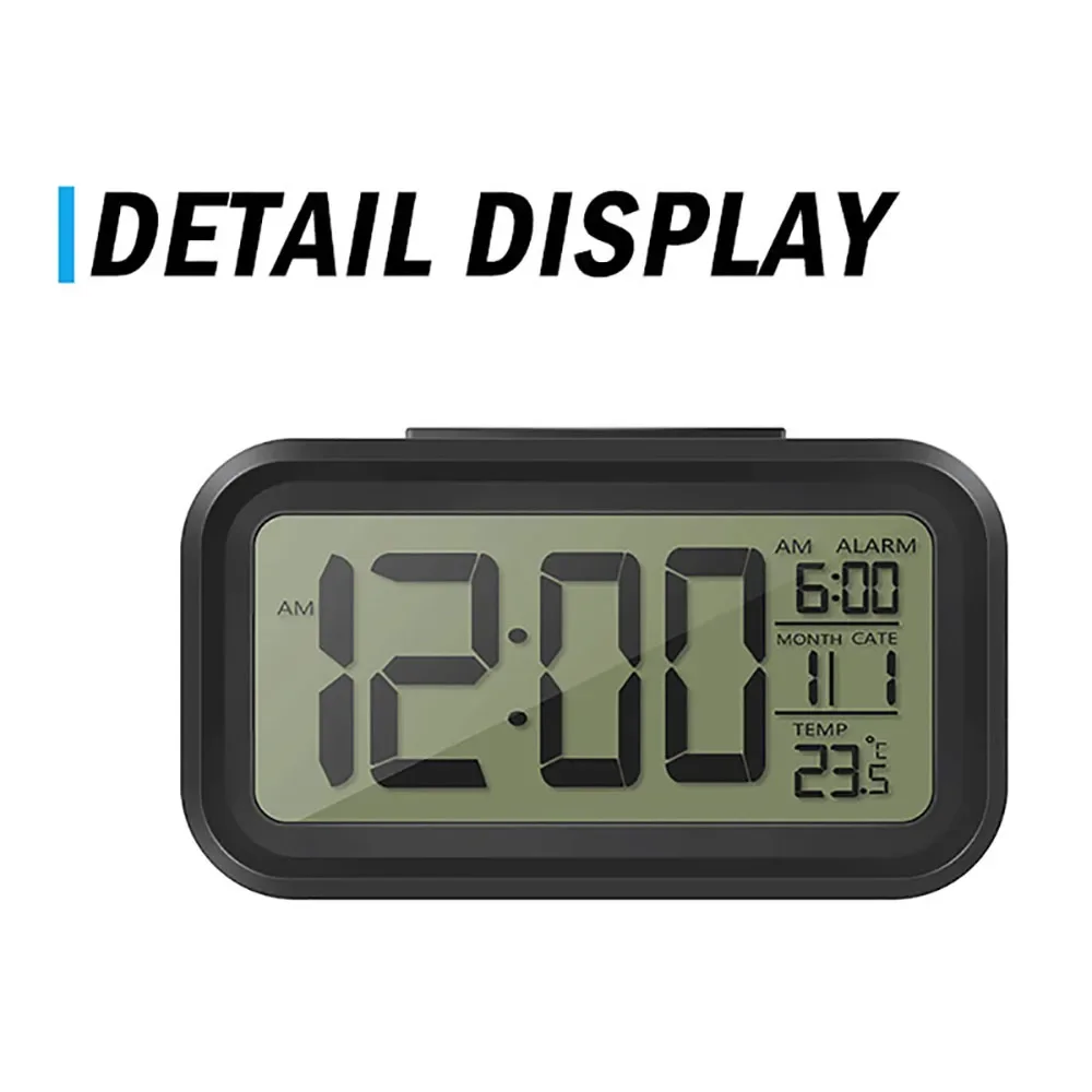 Electronics Mini Music Digital Alarm Clock Temperature Electronic LED Clock Backlit Doze Silent Calendar Desktop Wall Clocks