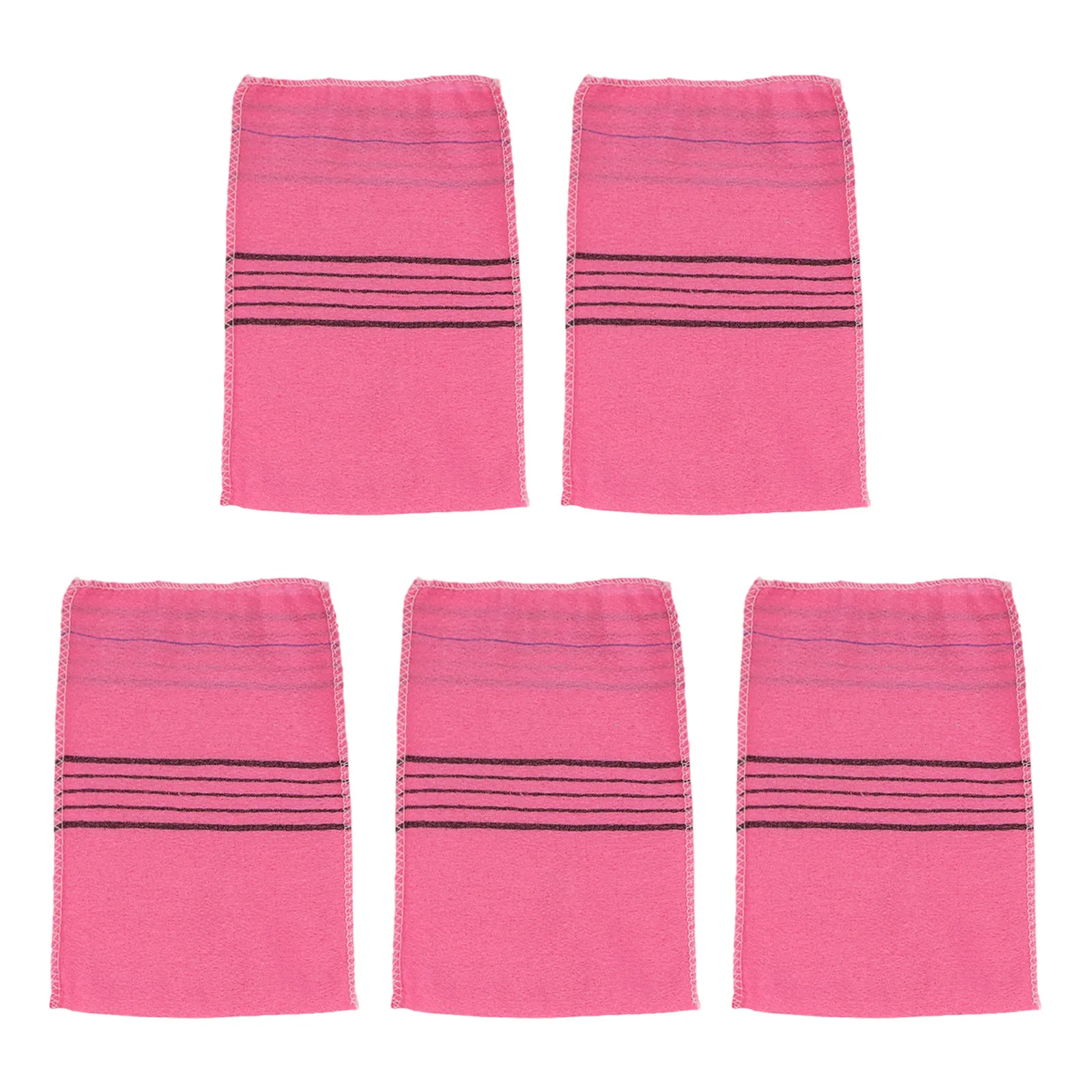 5Pcs Shower Bath Scrub Glove Korean Exfoliating Body Scrub Shower Towel Washcloth Portable For Adults Coarse Grain Brush