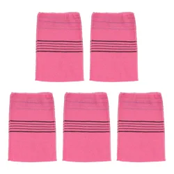 5Pcs Shower Bath Scrub Glove Korean Exfoliating Body Scrub Shower Towel Washcloth Portable For Adults Coarse Grain Brush