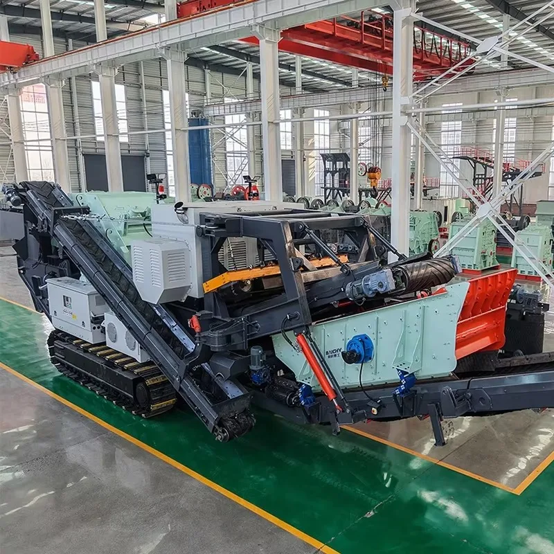Durable Crawler Type Mobile Impact Crusher Plant AC Motor Gear Portable Rock Ore Crushing Machine 150-300tph Construction