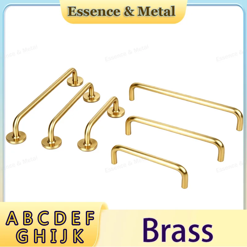 1PCS Brass Long Furniture Handle Wardrobe Kitchen Cabinet Cloakroom Bedside Table Handle Furniture Hardware Accessories Handle